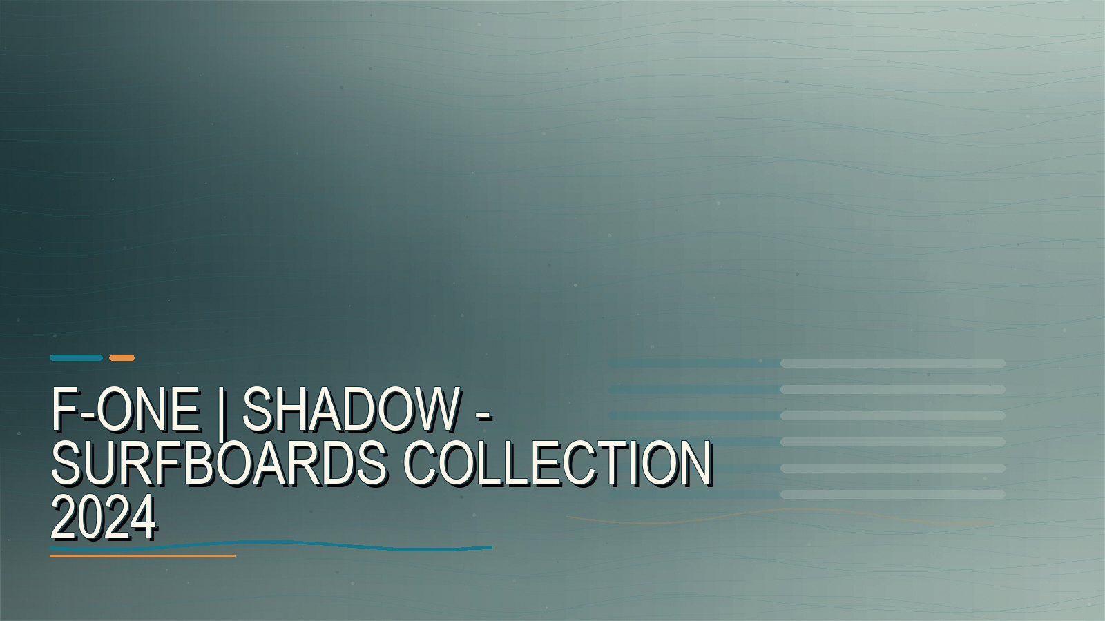 F-ONE | Shadow - Surfboards Collection 2024
